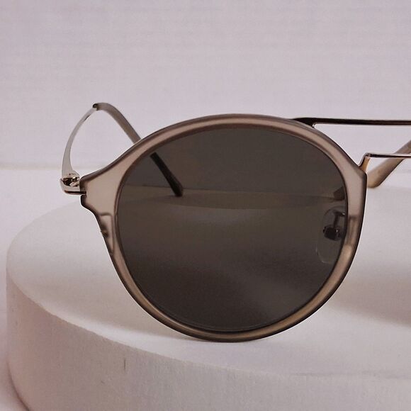 Firmoo Modern Aviator ST7227 49-21-143 Clear Gray Eyeglasses Frames - Picture 13 of 15